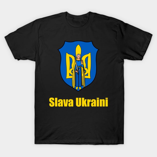 Slava Ukraini T-Shirt by BishBashBosh